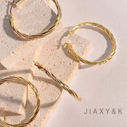 Gold Hoop Earrings - Jiaxyk